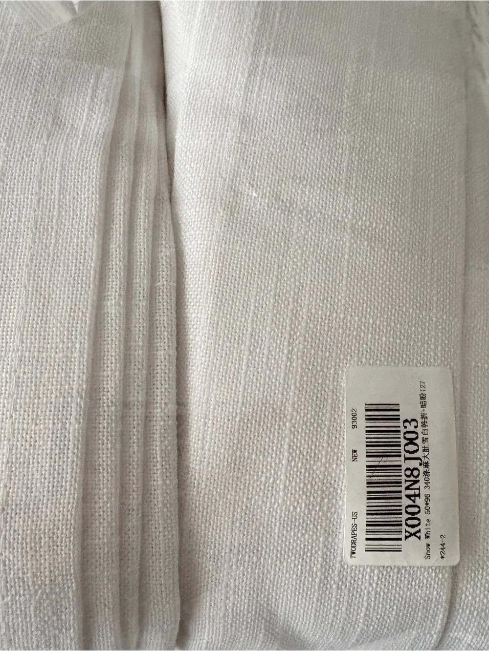 New White Pleated Linen Curtains Classic Panels drapes W50xL96